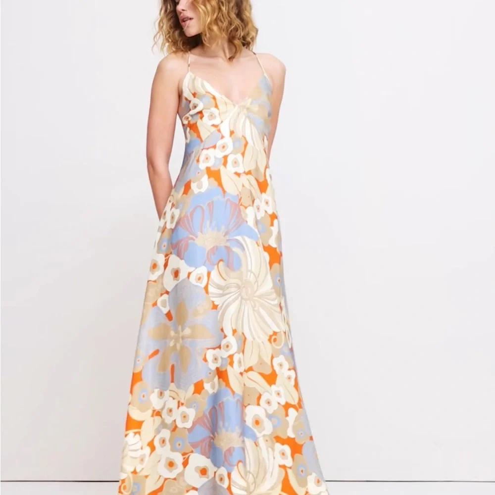 Banana Republic Floral VISCOSE-LINEN MAXI DRESS - Picture 2 of 7